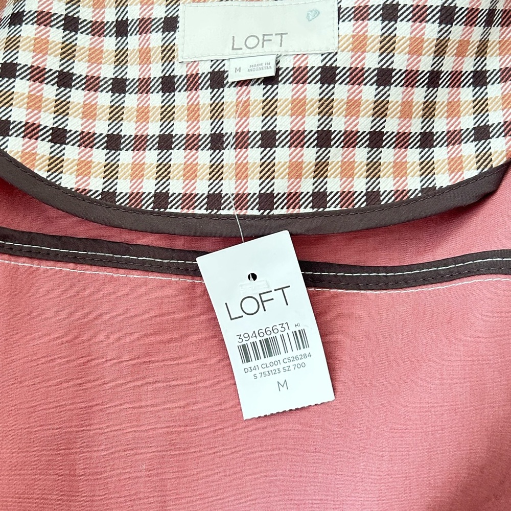 LOFT Barn Coat with Contrast Corduroy Collar - Beige/Navy/Brown - Picture 7 of 10